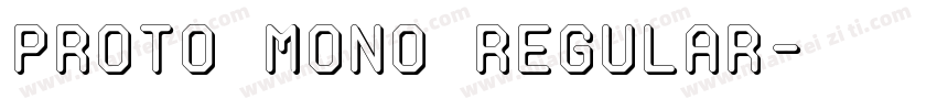Proto Mono Regular字体转换